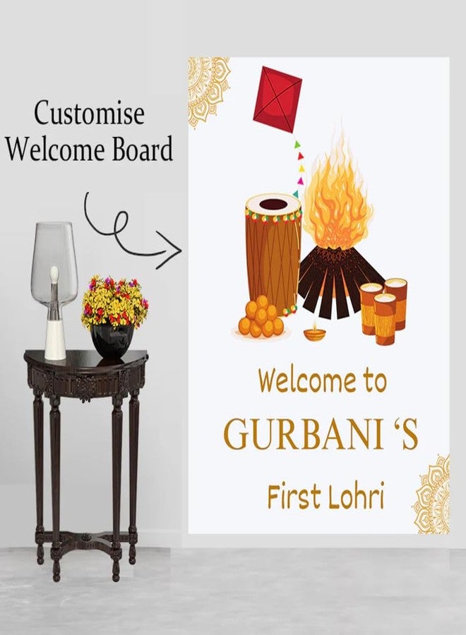 Theme My Party Lohri Party Welcome Board | Lohri Party Welcome Sign for Punjabi Theme | Personalized Welcome Board - Image 3